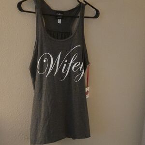 Dark Gray 'Wifey' Tank Top